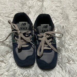 New Balance Kids' Blue and Gray Sneakers